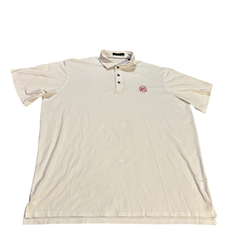 Greyson XXL Polo Shirt Mens White Atlanta Hawks Golf Short Sleeve